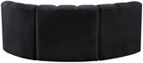 Arc - Velvet 3 Piece Modular U-Shaped Sofa