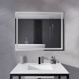 32-in. x 40-in. LED Front Lighting Bathroom Mirror with Defogger