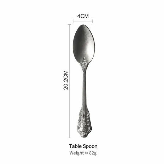 Mixora 304 Stainless Vintage Embossed Flatware Set