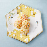 Sweet As Can Bee Honeycomb Paper Plates Set of 16