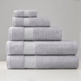 500GSM Turkish Cotton Quick Dry Plush Towel Set, Light Grey