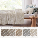 Velvet Quilted Diamond Comforter Set, Champagne