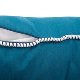 20 x 20 Outdoor Pillow with Dec Cord- Seascape Turquoise- Poly Insert