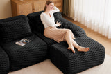LAURENT 82" Loveseat with 1 Ottoman