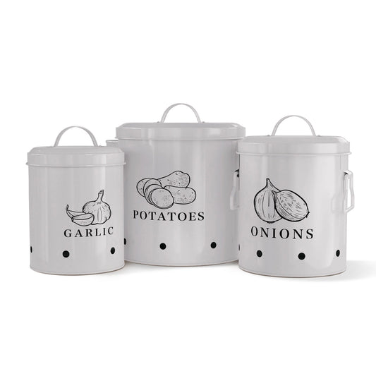 Kook Potato, Onion & Garlic Storage Canisters Set