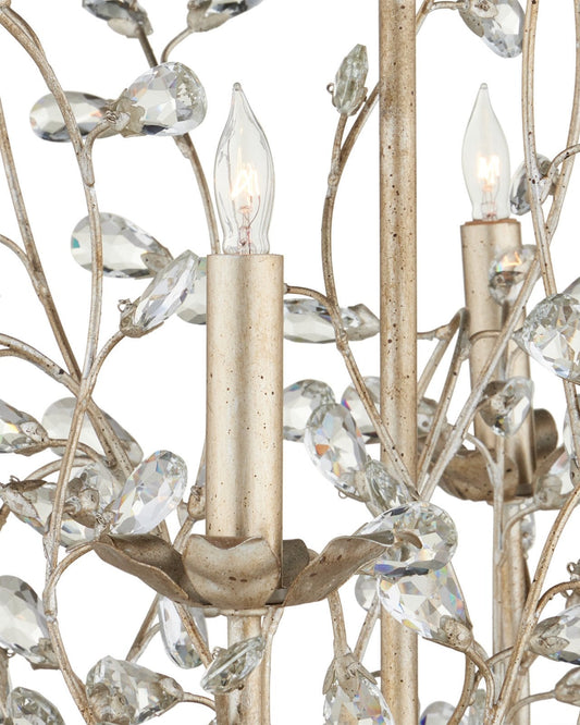 Crystal Bud Medium Silver Chandelier