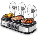 1.5 Qt Electric Triple Slow Cooker Crock Pot 4.5 Qt Kitchen