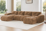 MYLO 140" 4-Seater Sofa with 2 Ottomans
