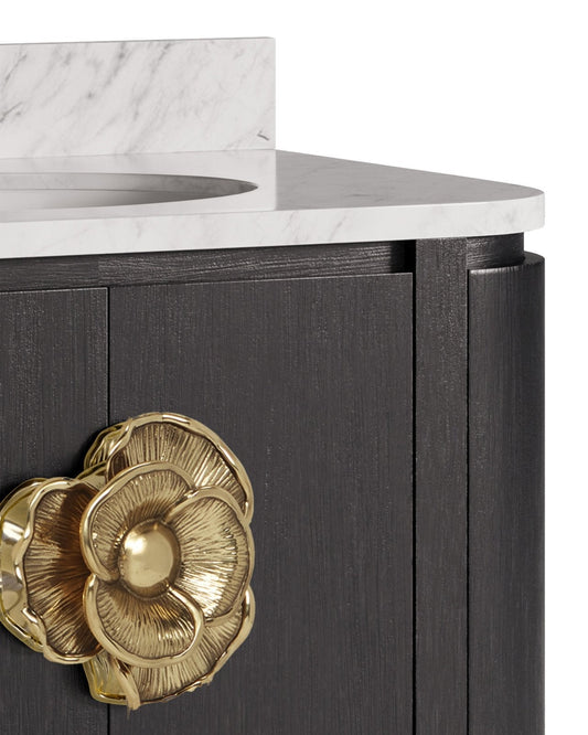 Briallen 36" Black Vanity with Oval Undermount Sink