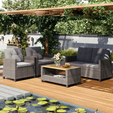 4-Piece Patio Furniture Set, Wicker Patio Conversation Set