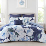 7-Piece Modern Farmhouse Comforter Set, Blue