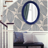 Queen Ann Mirror - Glossy Navy