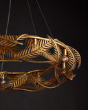 Queenbee Palm Gold Ring Chandelier
