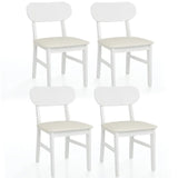 Wholesale Solid Rubberwood Dining Chair PU Leather Upholstery