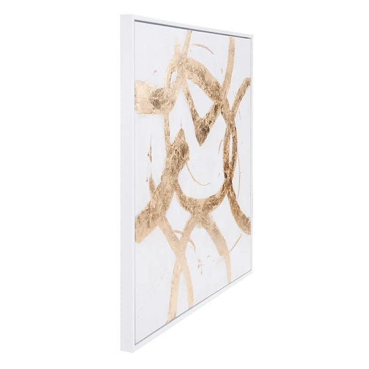 Ballare Canvas Hand Painted Original Art - White