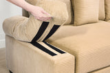 DESEO 233" Sectional Sofa with Ottoman