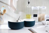 Kook Ceramic Nesting Bowl Set with Lids, 4-Piece