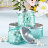 Garden Blooms Glass Tea Light Holder - Blue (Set of 4)