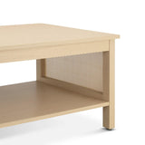 Wholesale 2-Tier Rattan Sides Open Shelf Storage Coffee Table