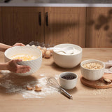 Kook Ceramic Nesting Bowls Set of 4, Ivory