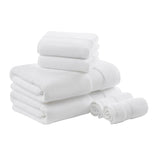 Turkish Cotton 6-Piece Bathroom Towel Set, White