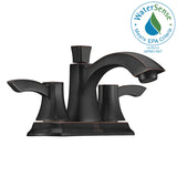 ANZZI Vista Centerset Faucet, Dual Lever Control, 1.2 GPM WaterSense & ADA Certified, Rhino Alloy Solid Brass, Various Finishes