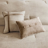 Lodge Cabin Microsuede 7-Piece Comforter Set, Taupe