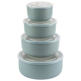 Kook Ceramic Nesting Bowl Set with Lids, 4-Piece
