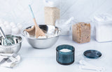 Kook Embossed Glass Salt Cellar with Lid 10 oz