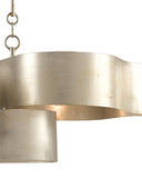 Grand Lotus Oval Silver Chandelier