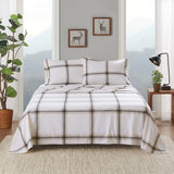 Cabin Cotton Flannel Sheet Set, Tan Plaid