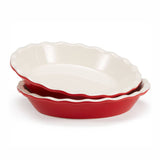 Kook Ceramic Deep Pie Dish 9 Inch Wave Edge