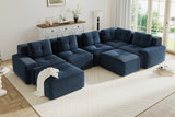 CORDELIA 116" 5-Seater Sectional with 2 Ottomans