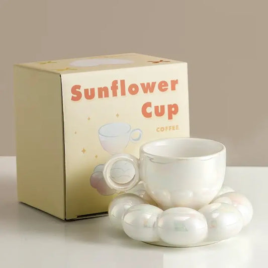 200ml Ceramic Coffee Mug With Cloud Plate
