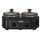 Royalcraft Double Slow Cooker, 2 Pot Small Mini Crock Buffet