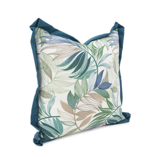 20 x 20 Outdoor Pillow Fern Indigo - Down Alternative Insert