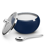 Kook Large Stainless Steel Sugar Bowl, Lid & Spoon