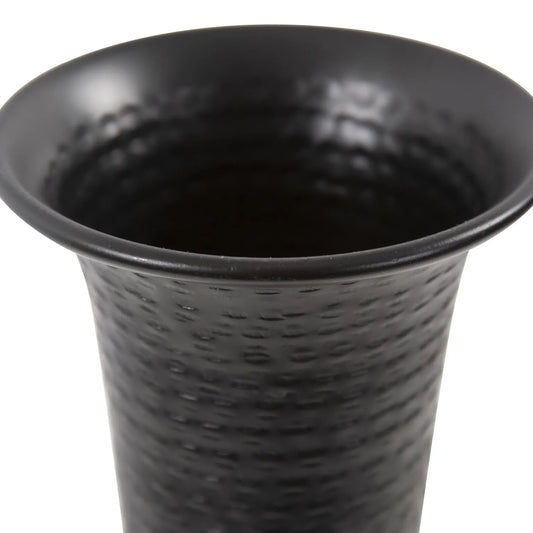 Hammered Em Dash Tall Flared Trumpet Vase- Medium