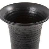 Hammered Em Dash Tall Flared Trumpet Vase- Medium
