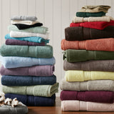 8-Piece 800gsm Cotton Absorbent Towel Set, Olive Green