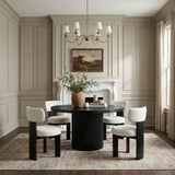 Atelier - Vegan Leather Upholstered Dining Chair (Set of 2) - Black Frame