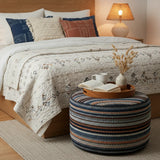 Captiva Navy Indoor Outdoor Short Pouf