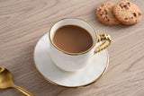 Golden Salerno Porcelain Espresso Cup & Saucer