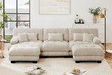 CLOUDIES 134" 3 Seater Sofa with 2 Ottomans