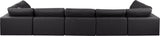 Comfy - 7 Piece Faux Leather Modular Armless Sectional
