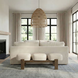 Woodcrest - Vegan Leather Upholstered Bench - Painted Brown Walnut Base