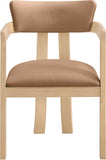 Lavrin - Vegan Leather Dining Arm Chair (Set of 2) - Natural Base