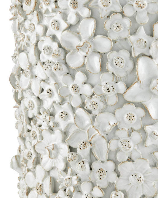 Jessamine Medium White Cachepot