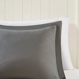 3M Scotchgard 3-Piece Reversible Comforter Set, Grey/Black