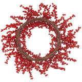 23" Two Tone Red Berry Wreath